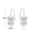 Boucles d&#39;oreilles en cristal papillon pour femme